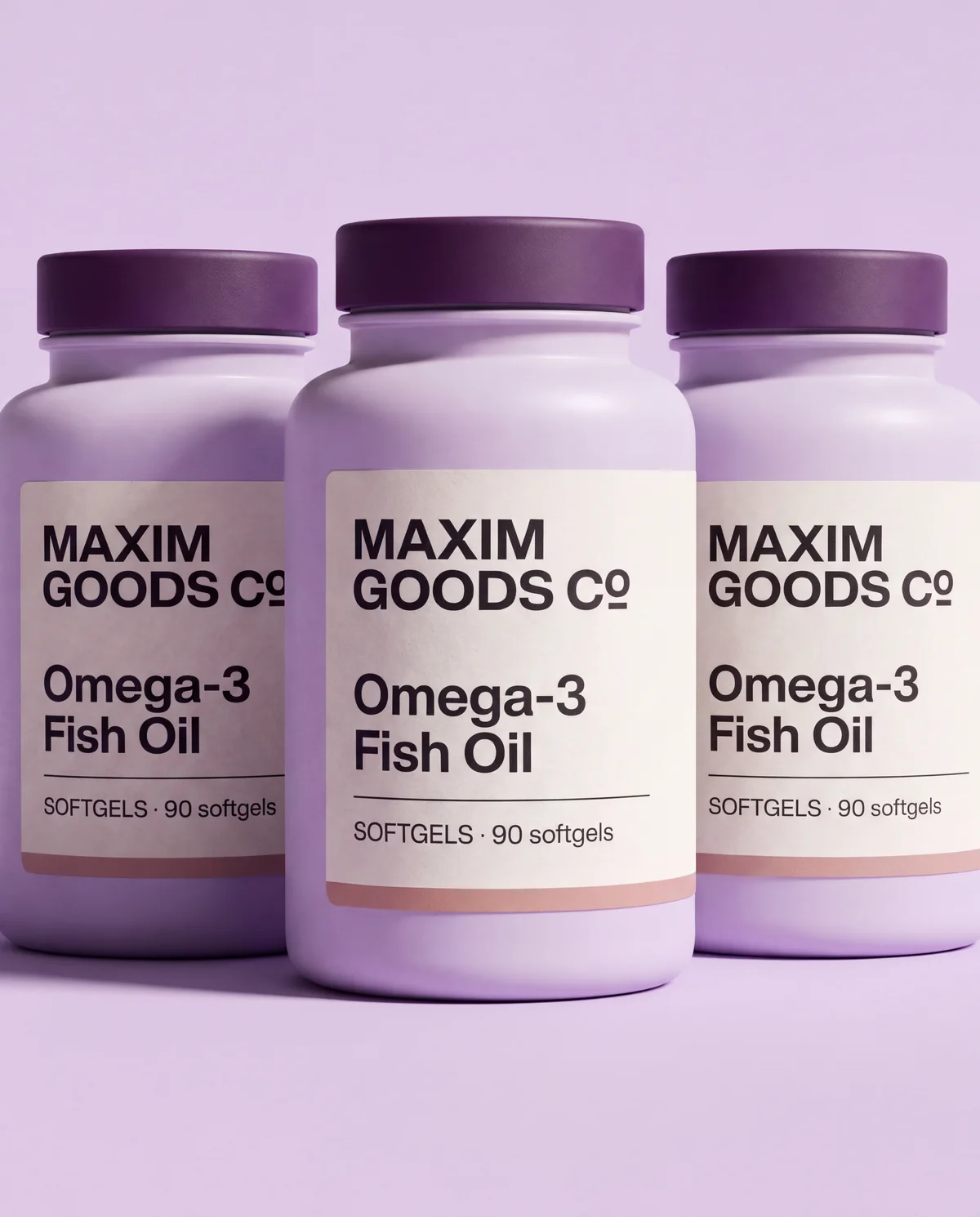 Omega-3 Fish Oil, 3 Bottles, 3 bottles